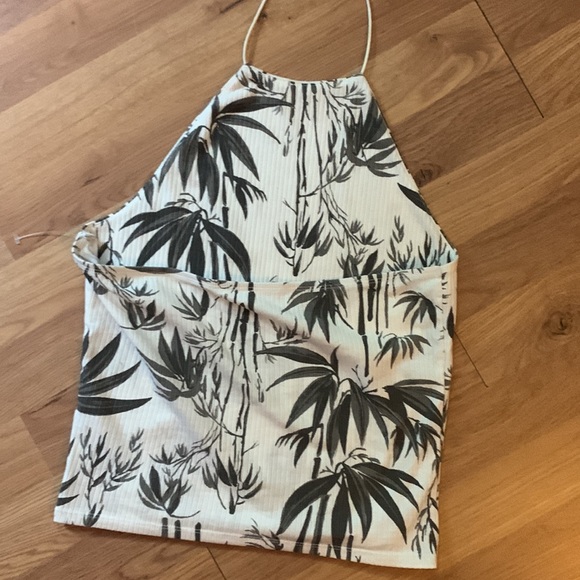 🌴 Halter Top Palm Tree Design Sz S - Picture 2 of 4